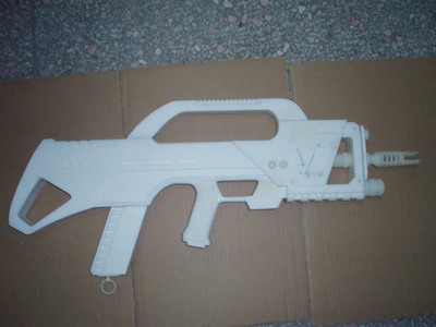 This Crossfire Science Fiction Airsoft rifle design art we created was used for manufacturing.	