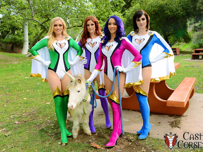 Team Unicorn hired Lauren of Castle Corsetry to design and create their custom uniforms for their web series. The costumes include custom embroidery peekaboo windows and unique colors for each character. https://youtu.be/o3-SEo26tM8	