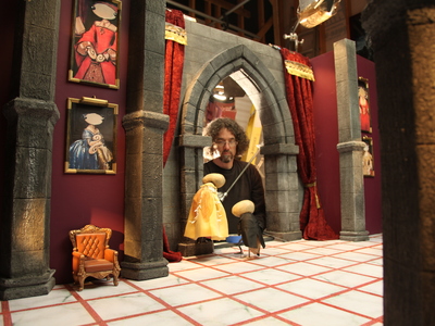 We designed and fabricated this stylized castle interior room with puppets for the puppet animated short film  "The Cicada Princess." https://vimeo.com/84058031