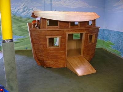 We created this custom Noah's Ark themed playhouse for a preschool in San Francisco.  	