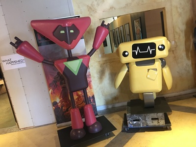 We created these interactive statues for Mixer for their displays at conferences. 	