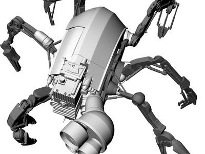 This is a 3D computer model of the Two-Cat Character featured in Disney's Mars Needs Moms for creating a 3D printed maquette.