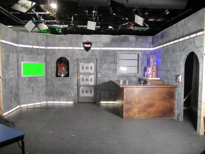 This is a set we designed and fabricated for the new media book club show called Sword and Laser on Geek and Sundry.	